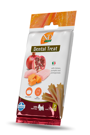 Farmina N&D Pumpkin Chicken, Pumpkin & Pomegranate Dental Dog Treats package