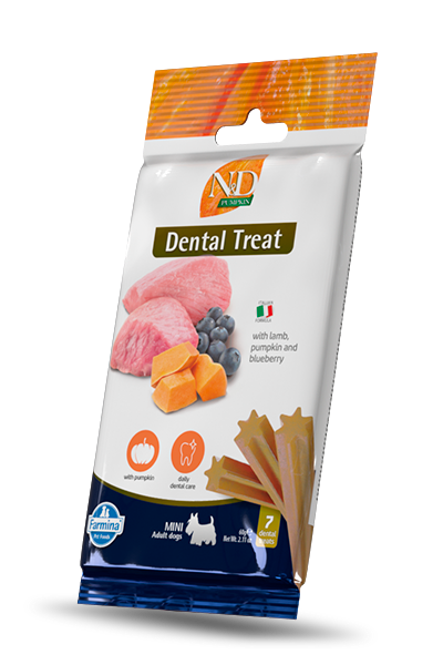 Farmina N&D Pumpkin Lamb, Pumpkin & Blueberry Dental Dog Treats package