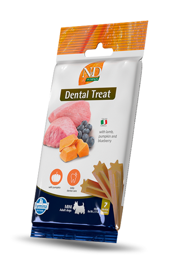 Farmina N&D Pumpkin Lamb, Pumpkin & Blueberry Dental Dog Treats package