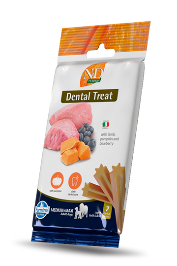 Farmina N&D Pumpkin Lamb, Pumpkin & Blueberry Dental Dog Treats package