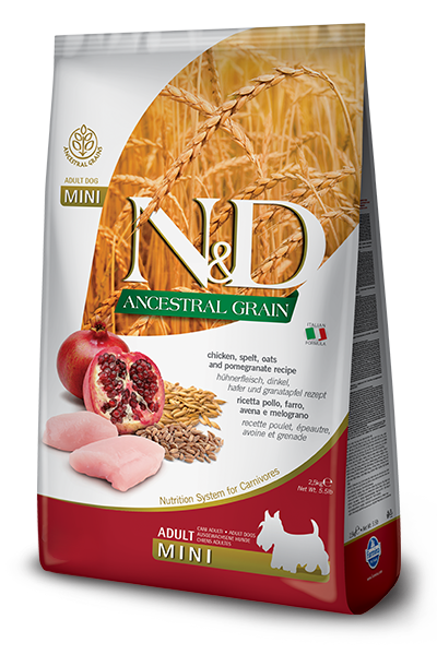 Farmina - N&D Ancestral Grain - Chicken & Pomegranate Mini (Dry Dog Food)