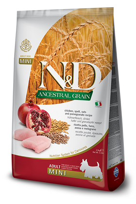 Farmina - N&D Ancestral Grain - Chicken & Pomegranate Mini (Dry Dog Food)