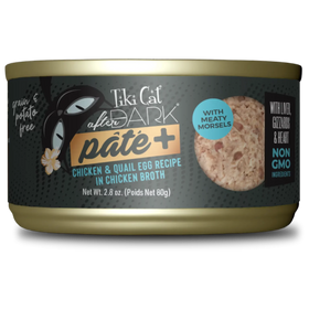 Tiki Cat - After Dark Pate - Chicken & Quail Egg Recipe in Chicken Broth (For Cats)