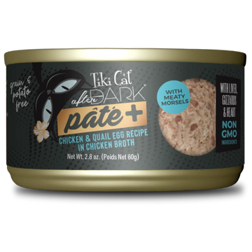 Tiki Cat - After Dark Pate - Chicken & Quail Egg Recipe in Chicken Broth (For Cats)