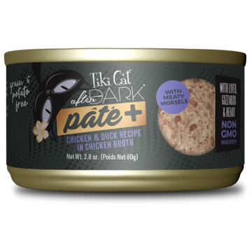 Tiki Cat - After Dark Pate - Chicken & Duck Recipe in Chicken Broth (For Cats)