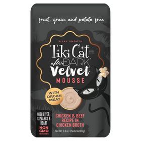 Tiki Cat - After Dark Velvet Mousse - Chicken & Beef Recipe in Chicken Broth (For Cats)