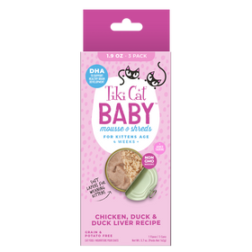 Tiki Cat - Baby - Mousse & Shreds with Chicken, Duck & Duck Liver Recipe (For Kittens)