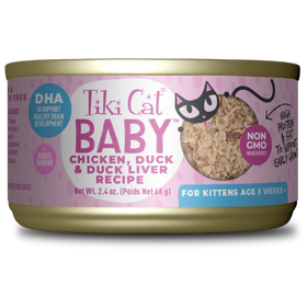Tiki Cat - Baby - Whole Foods Chicken, Duck & Duck Liver Recipe (For Kittens)