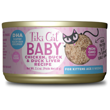 Tiki Cat - Baby - Whole Foods Chicken, Duck & Duck Liver Recipe (For Kittens)