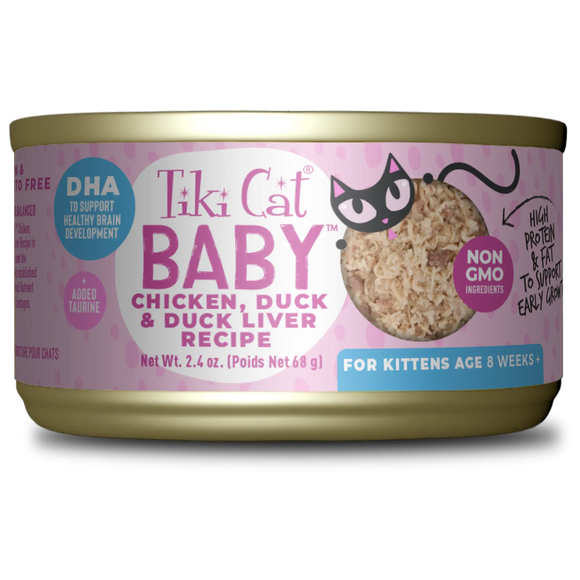 Tiki Cat - Baby - Whole Foods Chicken, Duck & Duck Liver Recipe (For Kittens)
