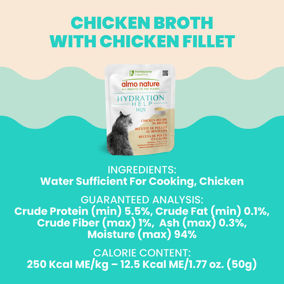 Almo Nature HQS Hydration Help Chicken Recipe in Broth 50g