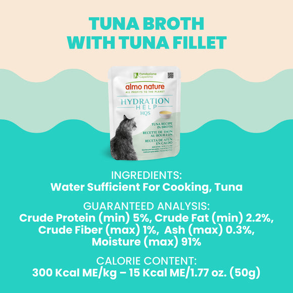 Almo Nature HQS Hydration Help Tuna Recipe in Broth 50g