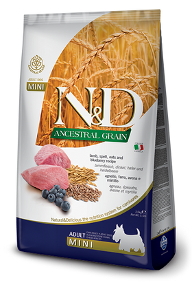 Farmina - N&D Ancestral Grain - Lamb & Blueberry Mini (Dry Dog Food)