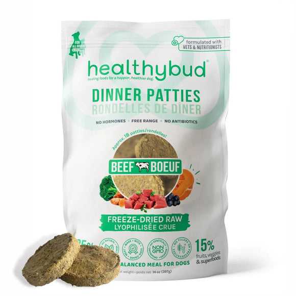 healthybud - Raw Freeze-Dried Beef Meal Patties (For Dogs)