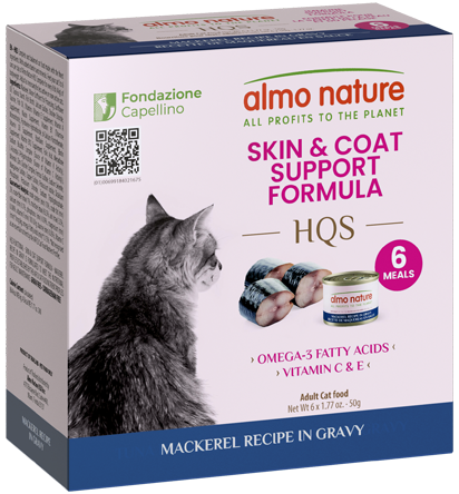 Almo Nature HQS Skin & Coat Support Formula Mackerel Recipe in gravy