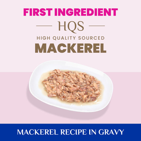 Almo Nature HQS Skin & Coat Support Formula Mackerel Recipe in gravy