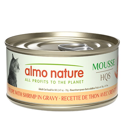 Almo Nature HQS Mousse Tuna Recipe with Shrimp in gravy 70g