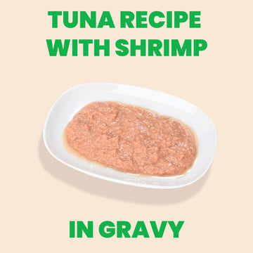 Almo Nature HQS Mousse Tuna Recipe with Shrimp in gravy 70g