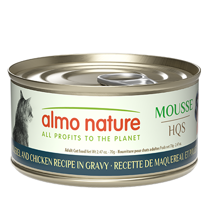 Almo Nature HQS Mousse Mackerel and Chicken Recipe in gravy 70g