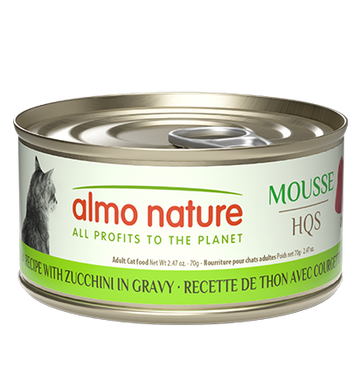 Almo Nature HQS Mousse Tuna Recipe with Zucchini in gravy 70g