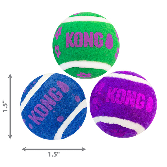 KONG Cat Active Tennis Balls with Bells 2