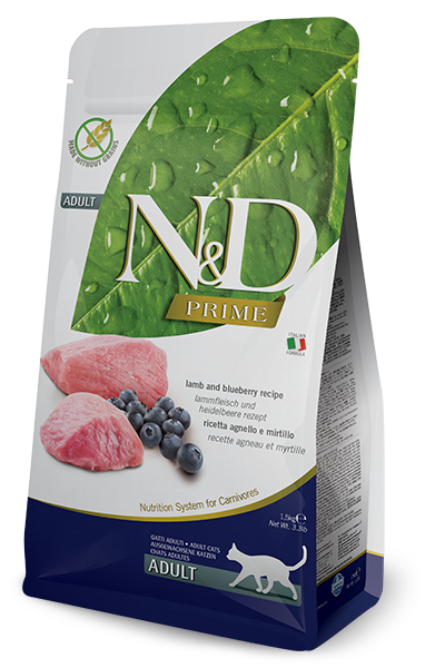 Farmina - N&D Prime - Lamb and Blueberry Adult Recipe (Dry Cat Food)