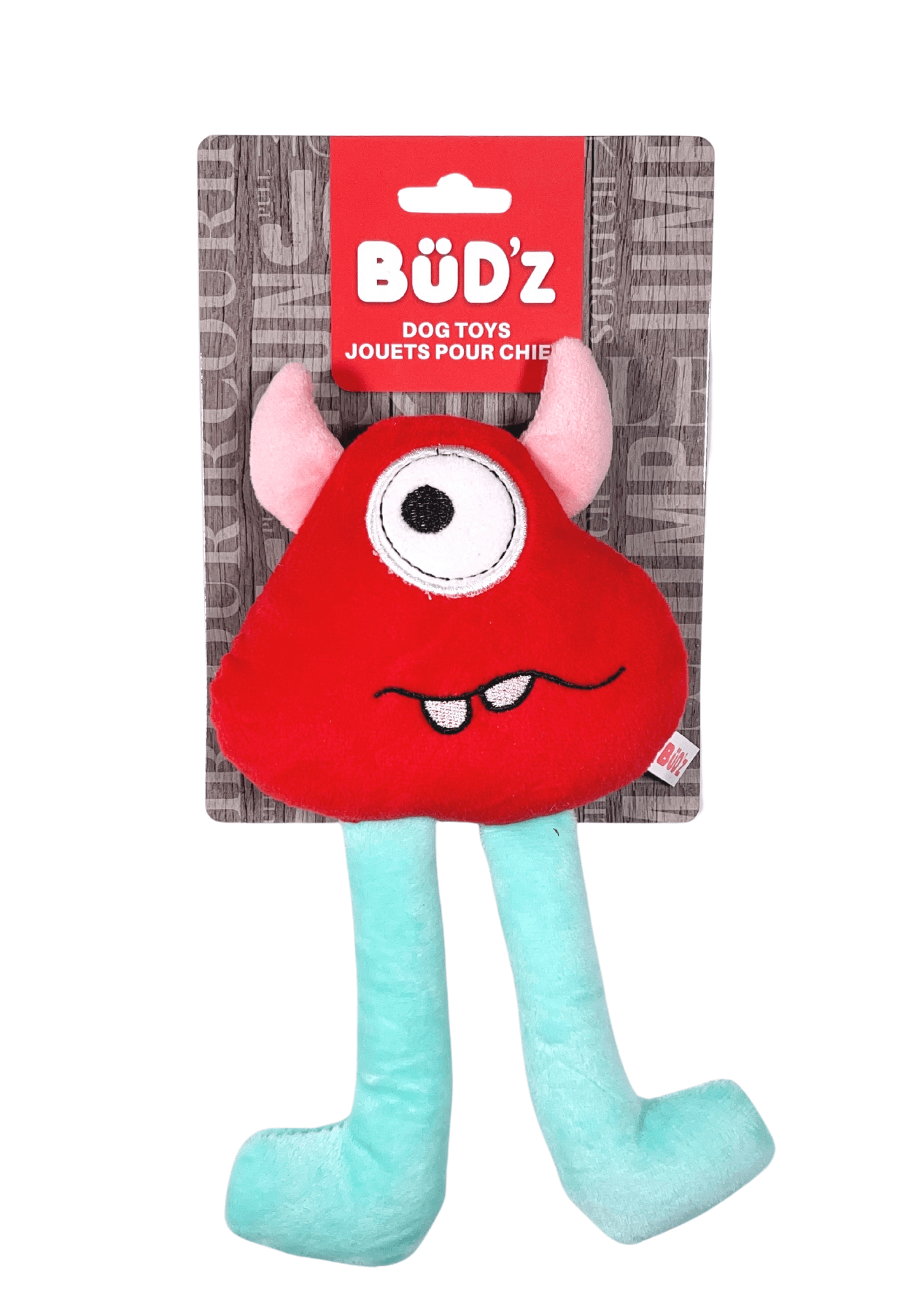 Bud'z | Red Monster Ted | Dog Toy | ARMOR THE POOCH