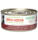 Almo Nature HQS Natural Chicken Entree with Beef in broth 156g
