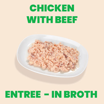 Almo Nature HQS Natural Chicken Entree with Beef in broth 156g