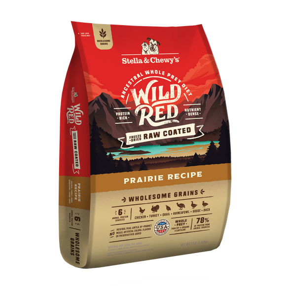Stella & Chewy's Wild Red Raw Coated Wholesome Grains Prairie Recipe dry dog food