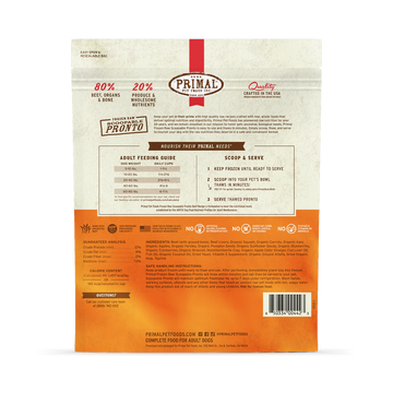 Primal - Pronto - Raw Beef Pronto (For Dogs) - Frozen Product