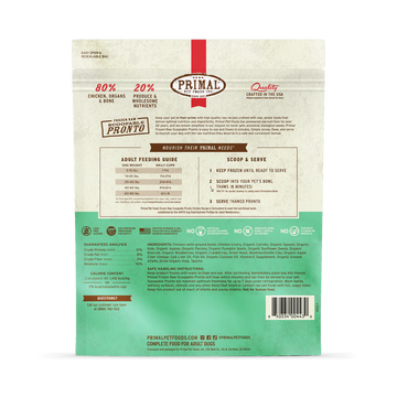 Primal - Pronto - Raw Chicken Pronto (For Dogs) - Frozen Product