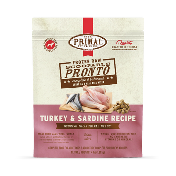 Primal - Pronto - Raw Turkey & Sardine Pronto (For Dogs) - Frozen Product