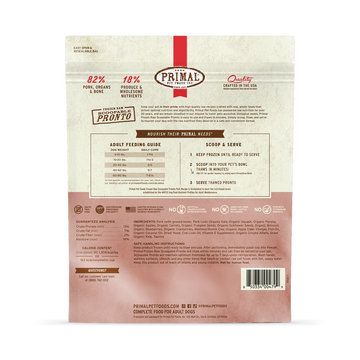 Primal - Pronto - Raw Pork Pronto (For Dogs) - Frozen Product