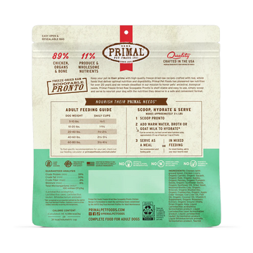 Primal - Pronto - Freeze Dried Raw Pronto - Chicken Recipe (For Dogs)