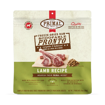 Primal - Pronto - Freeze Dried Raw Pronto - Lamb Recipe (For Dogs)