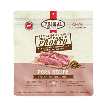 Primal - Pronto - Freeze Dried Raw Pronto - Pork Recipe (For Dogs)