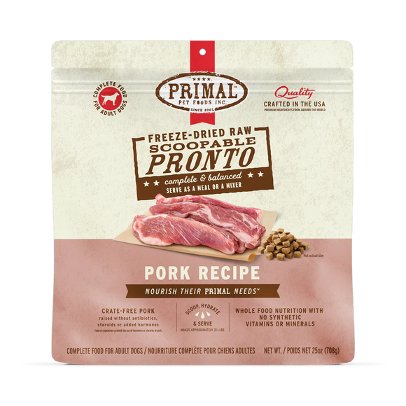 Primal - Pronto - Freeze Dried Raw Pronto - Pork Recipe (For Dogs)