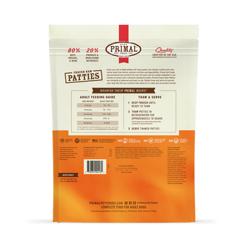 Primal - Patties - Raw Beef Patties (For Dogs) - Frozen Product