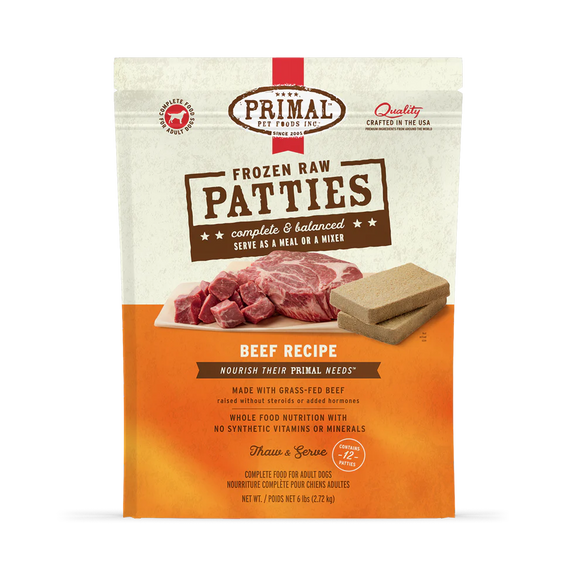 Primal - Patties - Raw Beef Patties (For Dogs) - Frozen Product