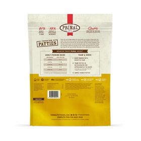 Primal - Patties - Raw Rabbit Patties (For Dogs) - Frozen Product