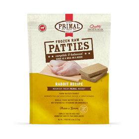 Primal - Patties - Raw Rabbit Patties (For Dogs) - Frozen Product