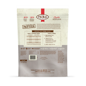 Primal - Patties - Raw Venison Patties (For Dogs) - Frozen Product