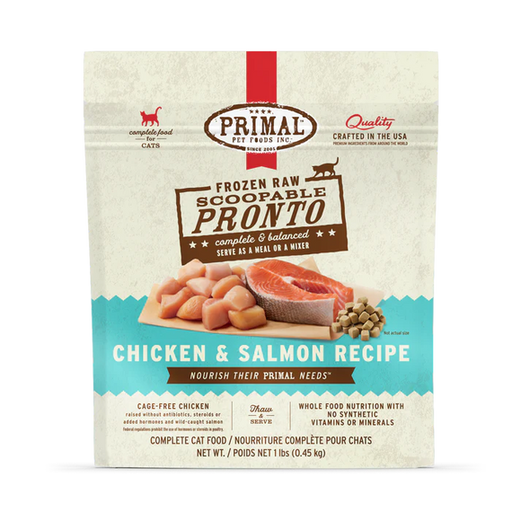 Primal - Pronto - Raw Chicken & Salmon (For Cats) - Frozen Product