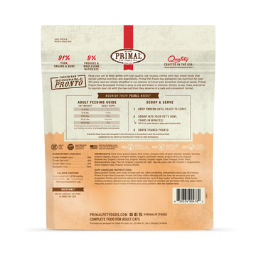 Primal - Pronto - Raw Pork (For Cats) - Frozen Product