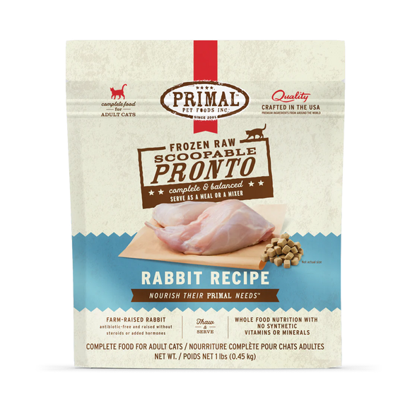 Primal - Pronto - Raw Rabbit (For Cats) - Frozen Product