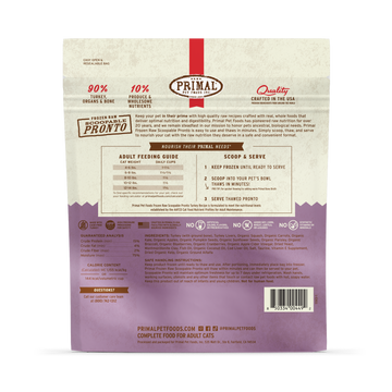 Primal - Pronto - Raw Turkey (For Cats) - Frozen Product
