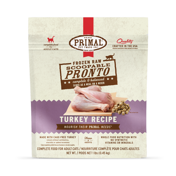 Primal - Pronto - Raw Turkey (For Cats) - Frozen Product