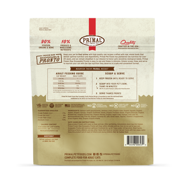 Primal - Pronto - Raw Venison (For Cats) - Frozen Product