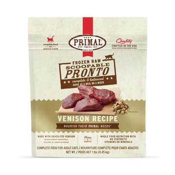 Primal - Pronto - Raw Venison (For Cats) - Frozen Product